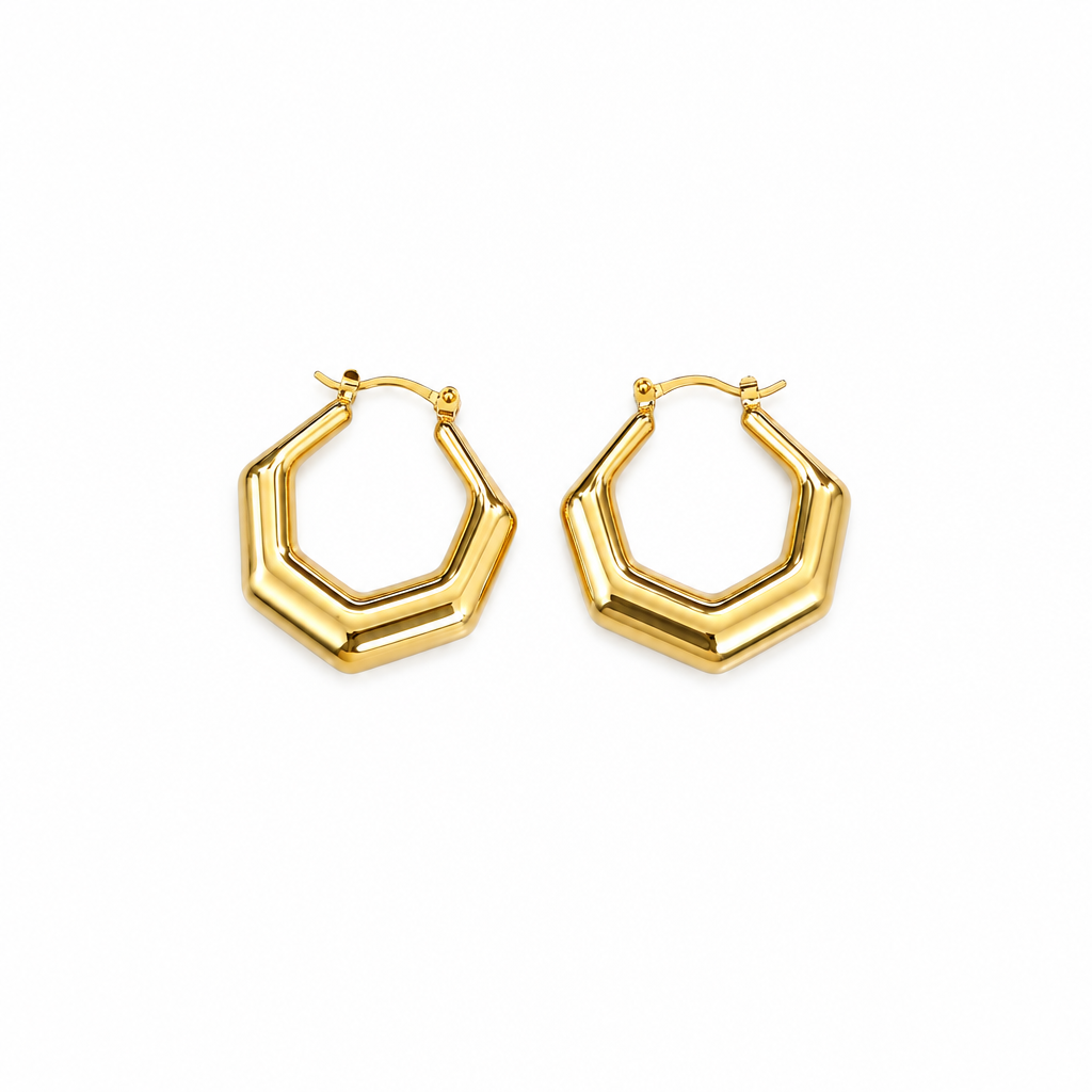 Geo Luxe Hoop Earrings