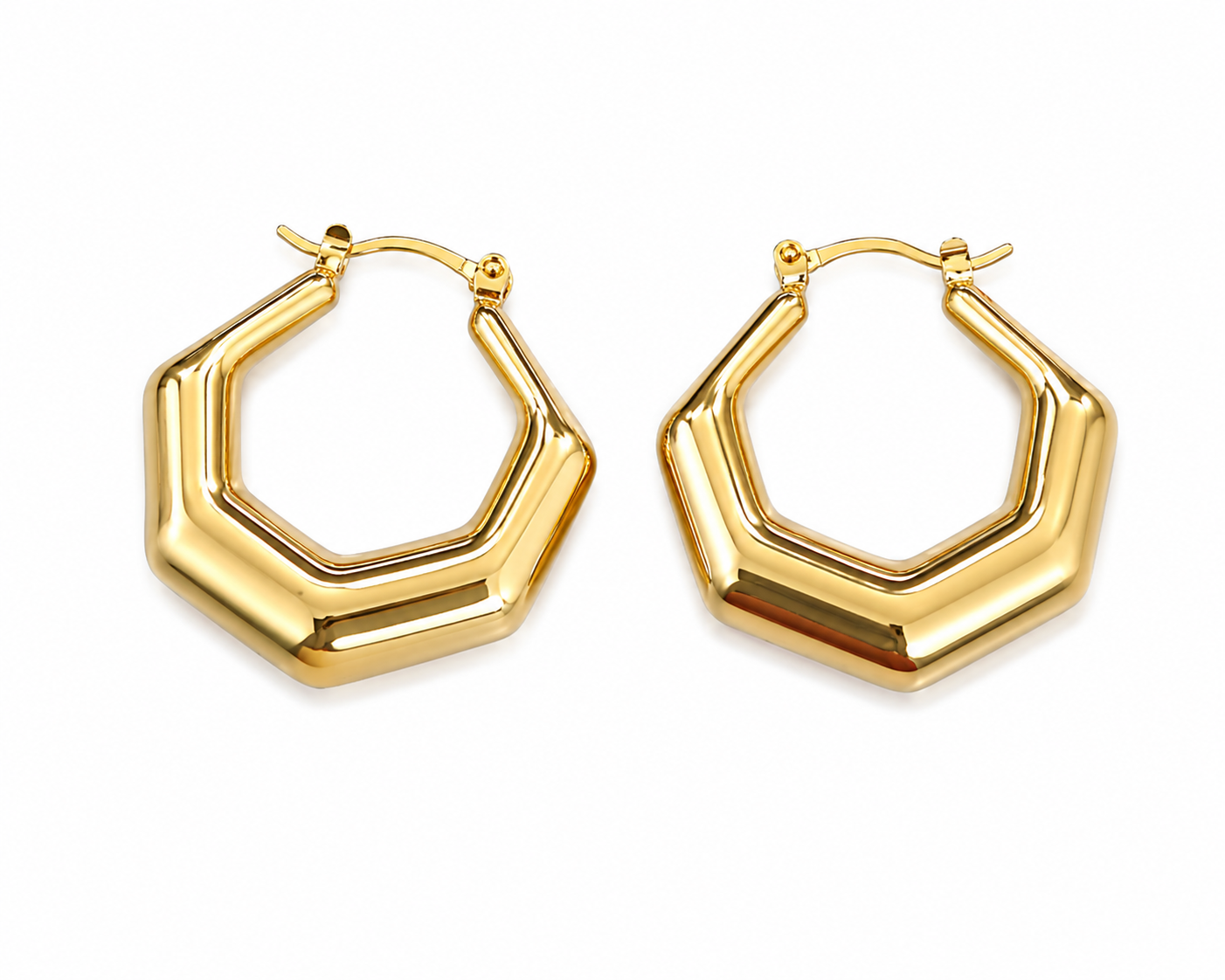 Geo Luxe Hoop Earrings