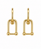 Lock Charm Hoop Earrings