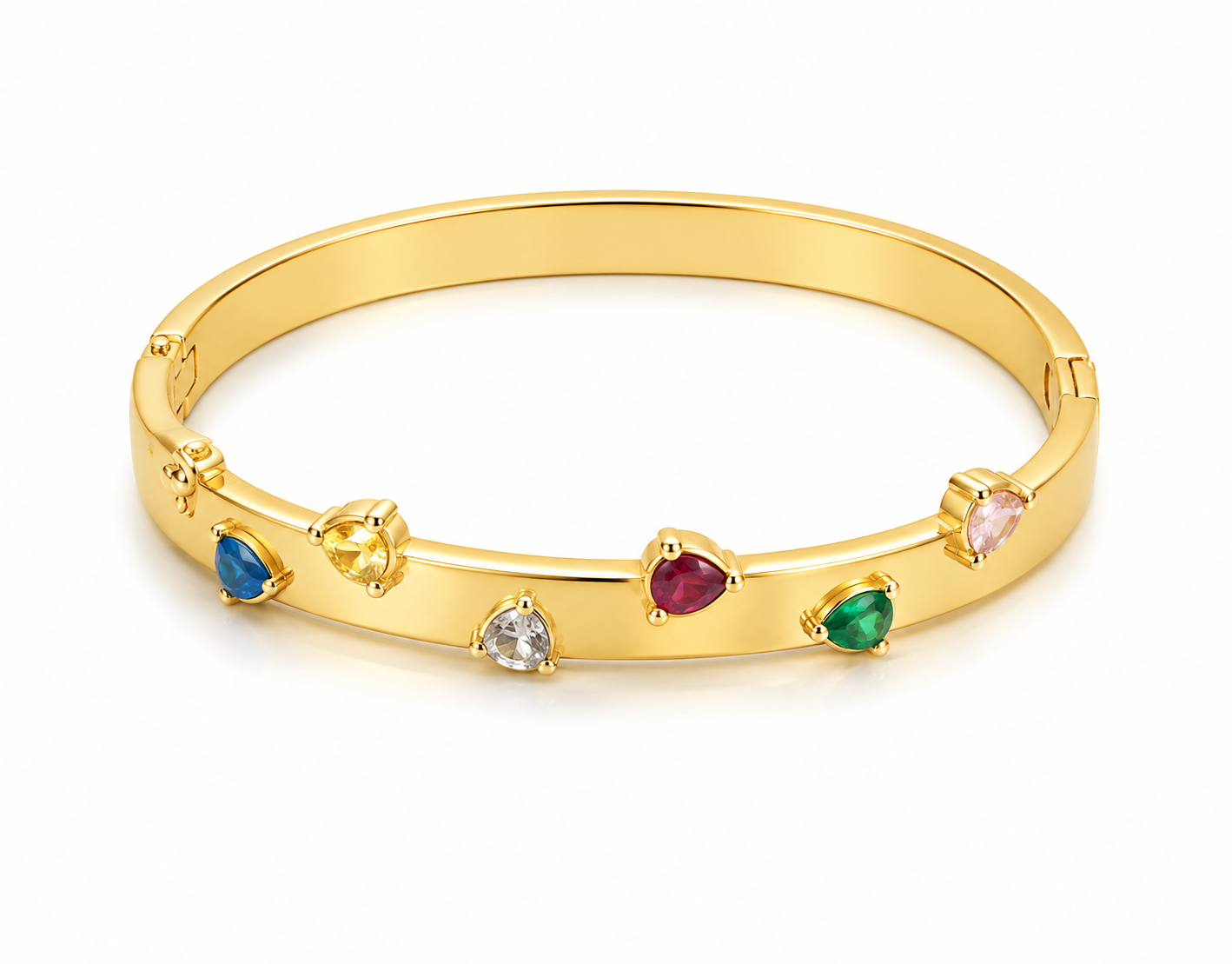Gemstone Charm Bangle