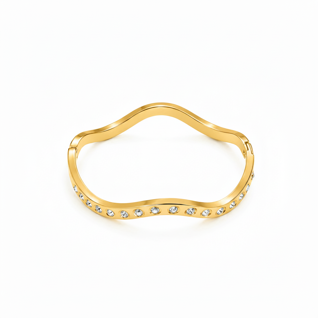 Wave Crystal Bangle (BABYSIZE)