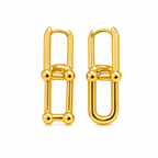 Lock Charm Hoop Earrings (2in1)