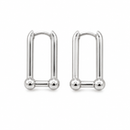 Lock Charm Hoop Earrings (2in1)