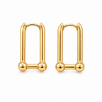 Lock Charm Hoop Earrings (2in1)