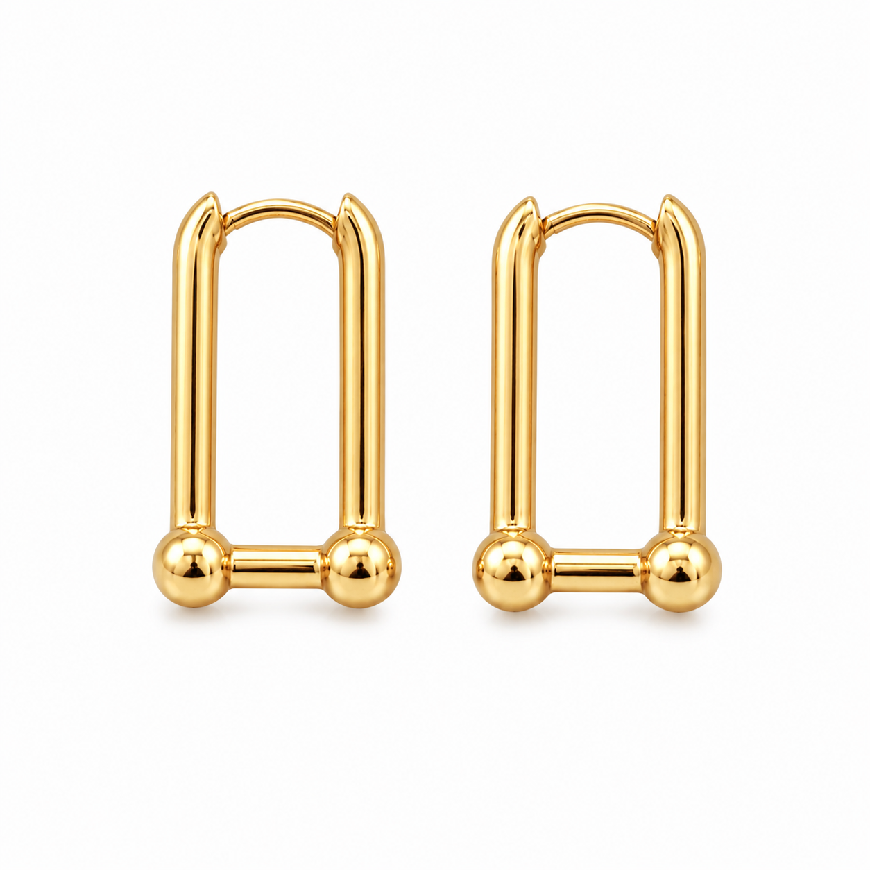 Lock Charm Hoop Earrings (2in1)