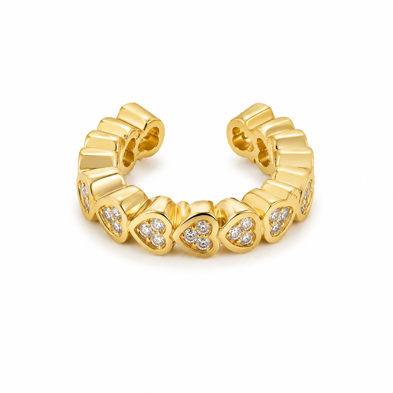 Heart Crystal Earcuff