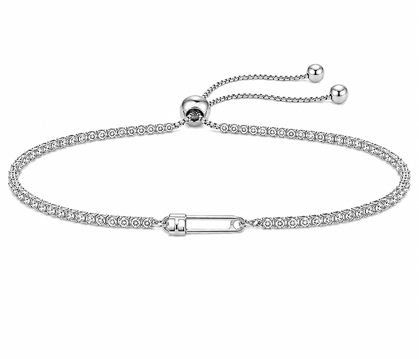 Safety Pin Tennis Bracelet