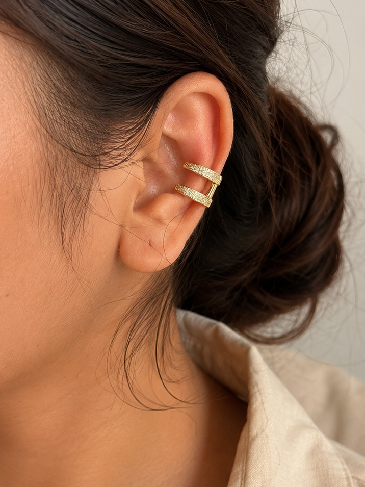 Double Sparkle Ear Cuff