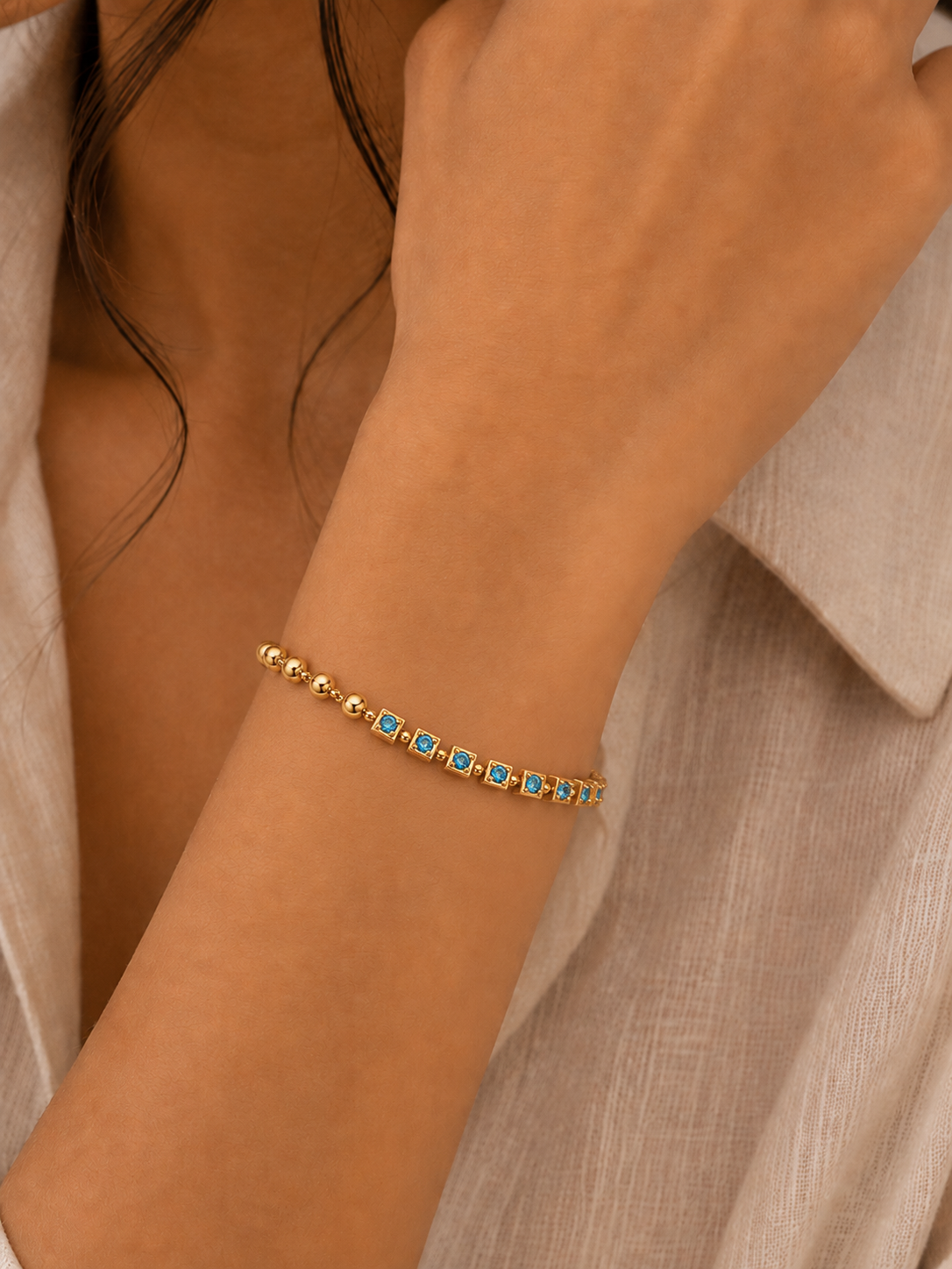Blue Stone Tennis Bracelet