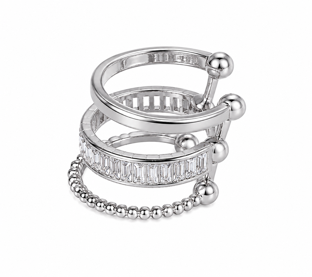 Luxe Triple Pavé Ear Cuff
