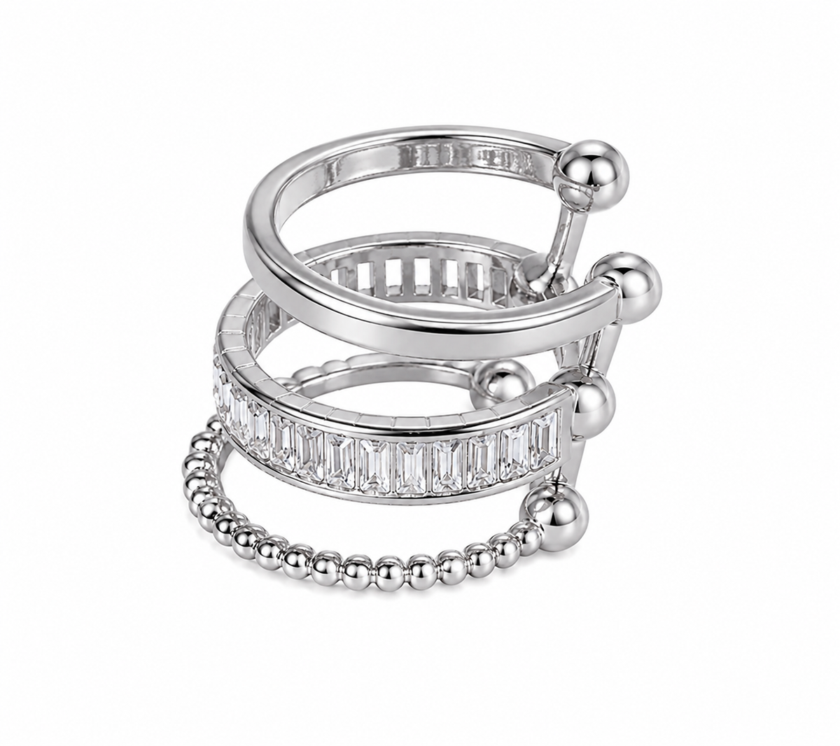 Luxe Triple Pavé Ear Cuff