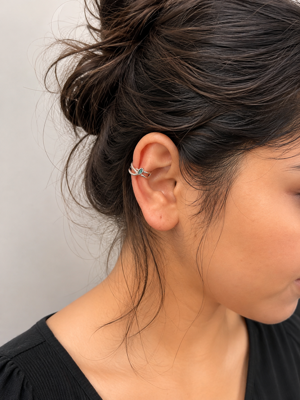 Emerald Vine Ear Cuff