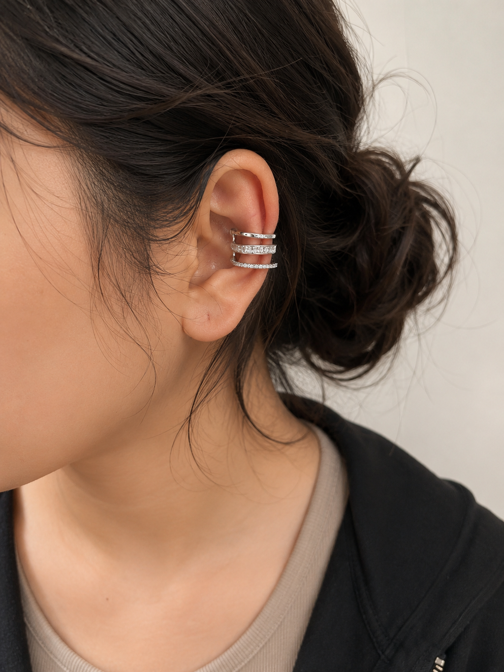 Luxe Triple Pavé Ear Cuff