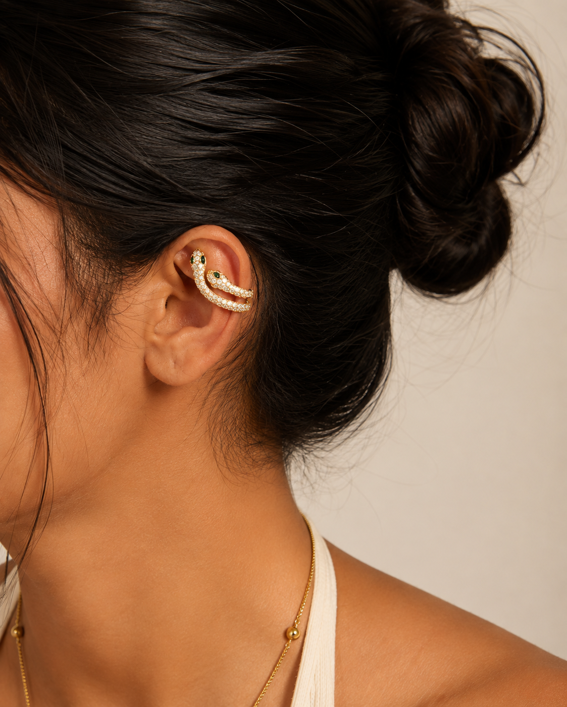 Emerald Serpent Ear Cuff