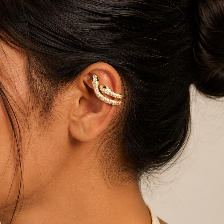 Emerald Serpent Ear Cuff