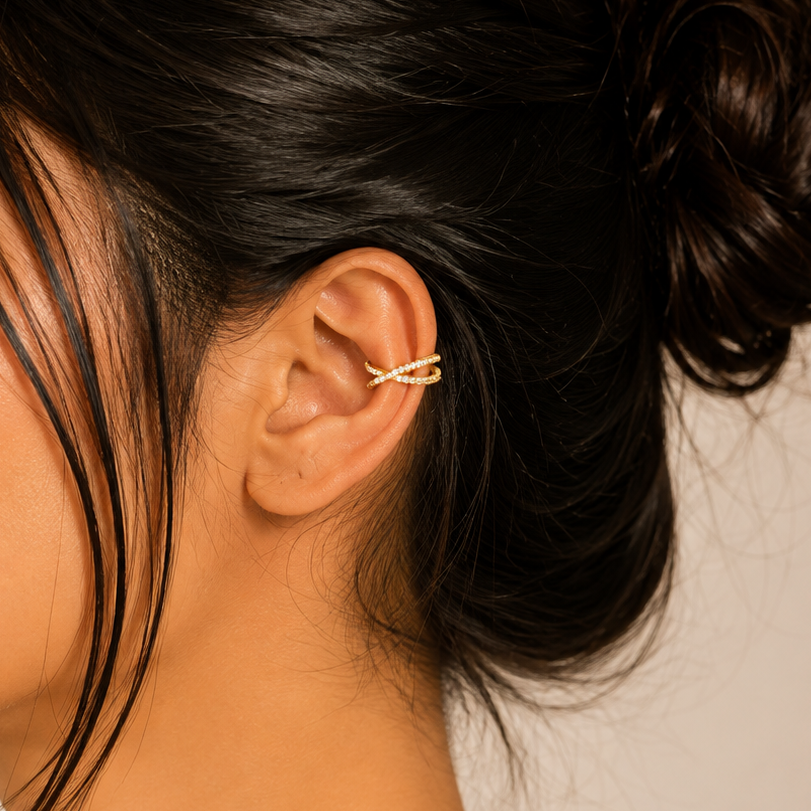 Criss Cross Spark Earcuff