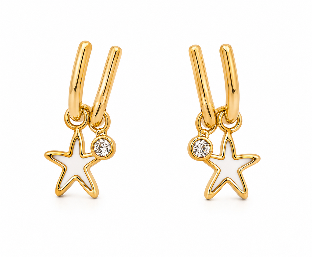 Starlight Charm Hoops