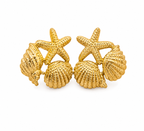 Seabreeze Starfish Shell Stud Earrings
