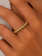 Crystal Orbit Beaded Ring