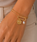 Camellia Pearl Link Bracelet