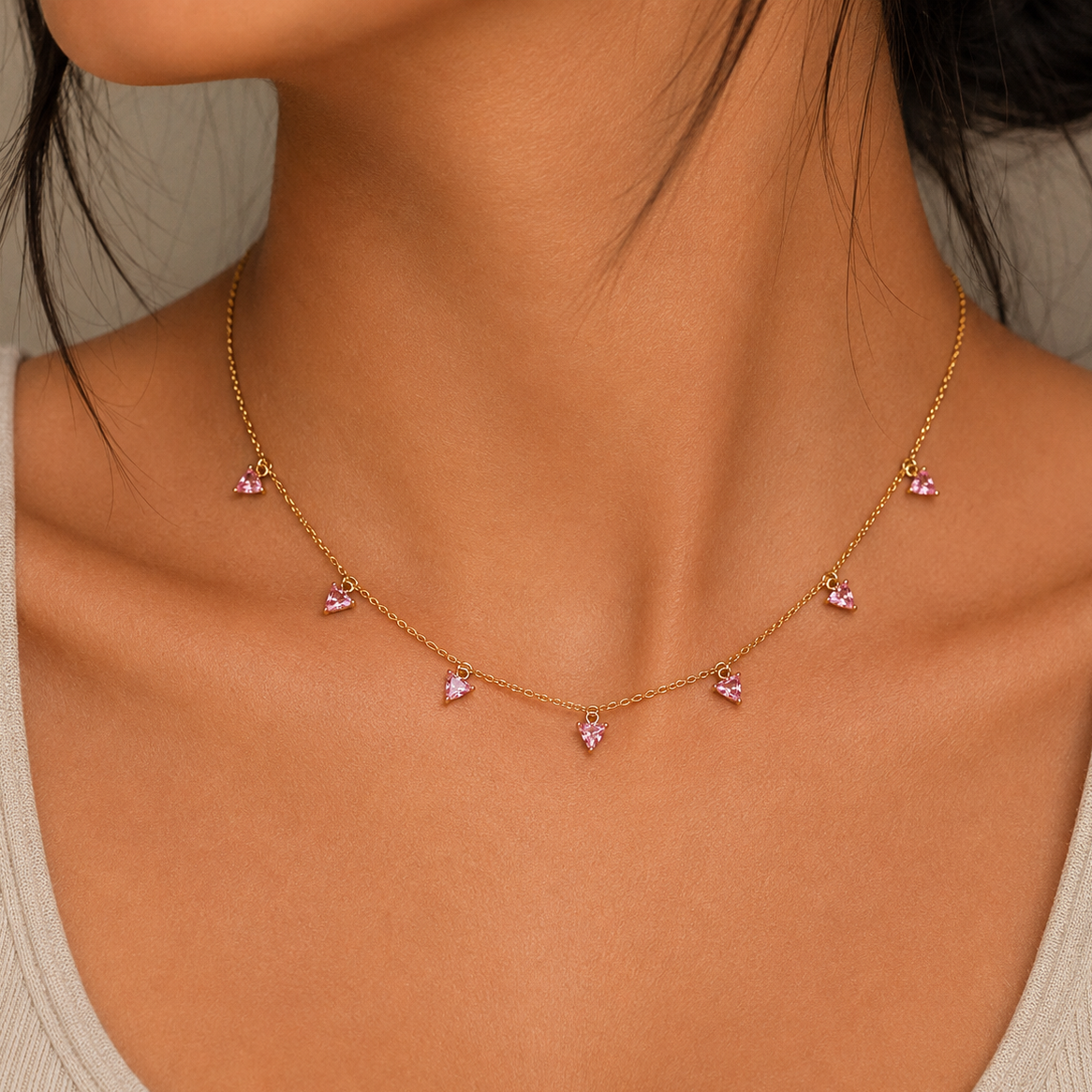 Blush Trinity Necklace