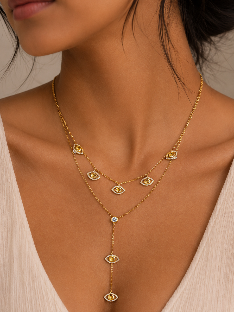 Celestial Guardian Layered Necklace