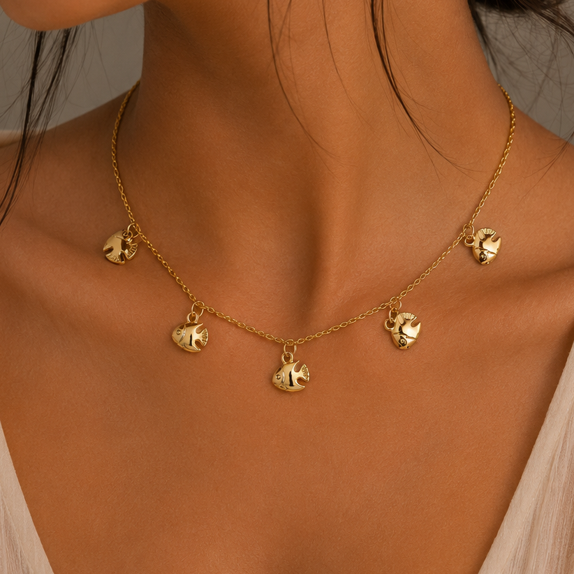 Ocean Bloom Fish Necklace