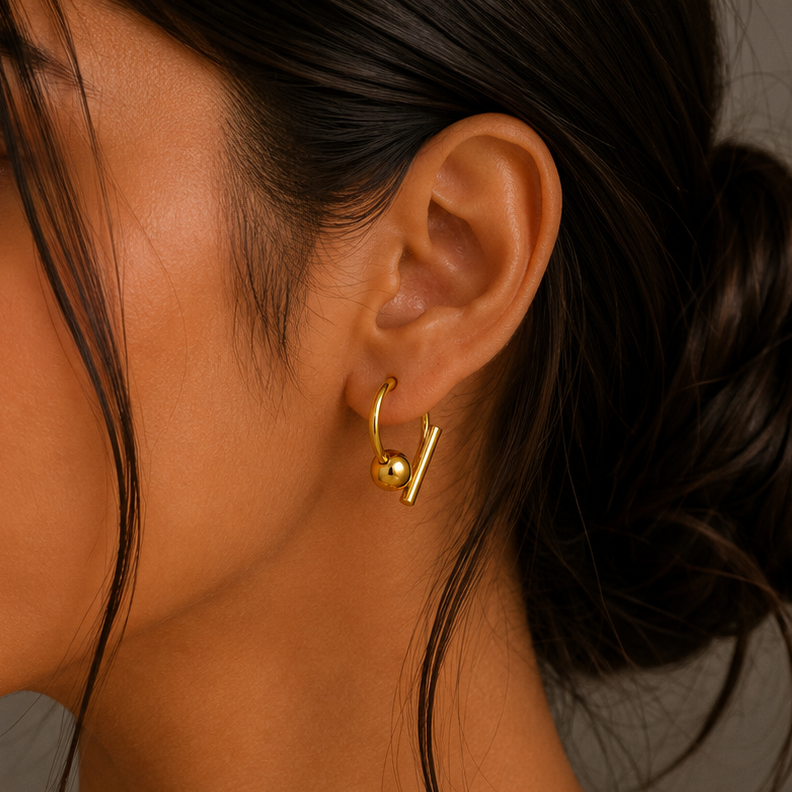 Nova Toggle Hoop Earrings (2in1)