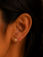 Golden Seashell Studs