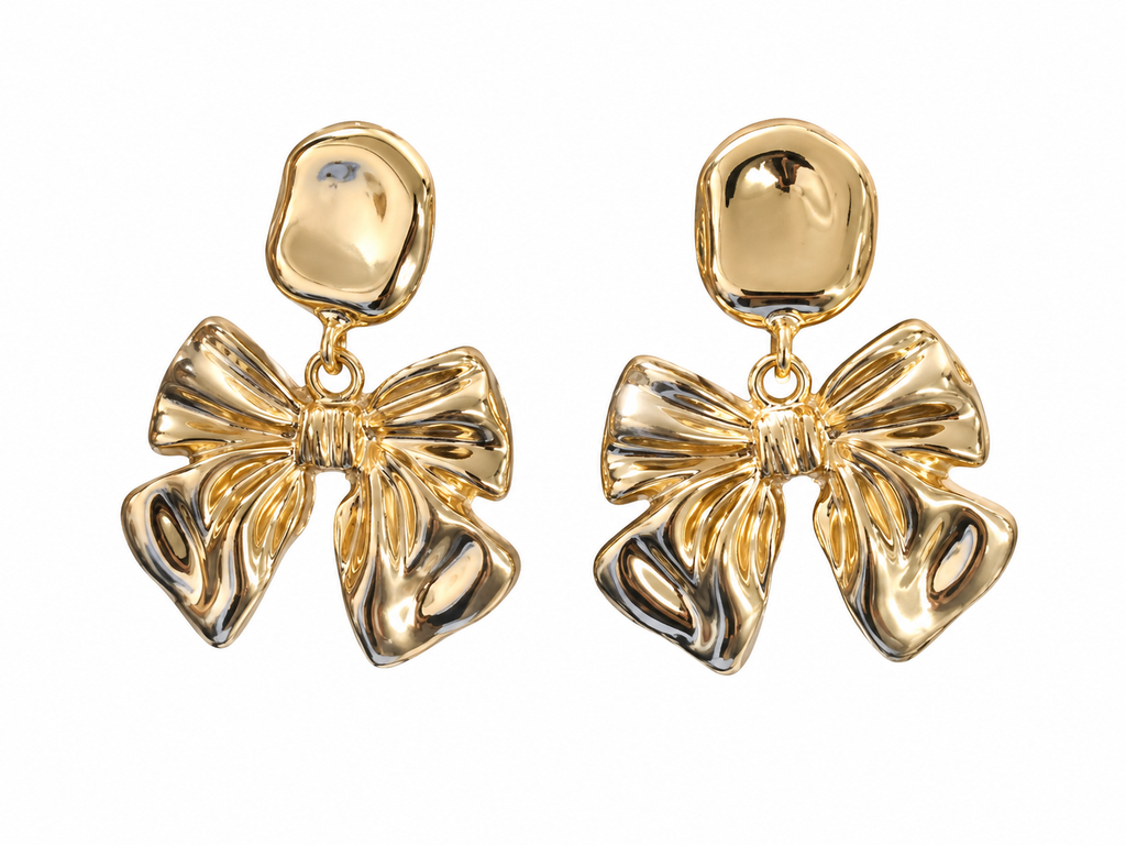 Golden Muse Bow Earrings