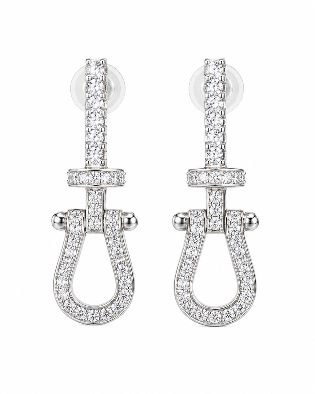 Crystal Loop Drop Earrings