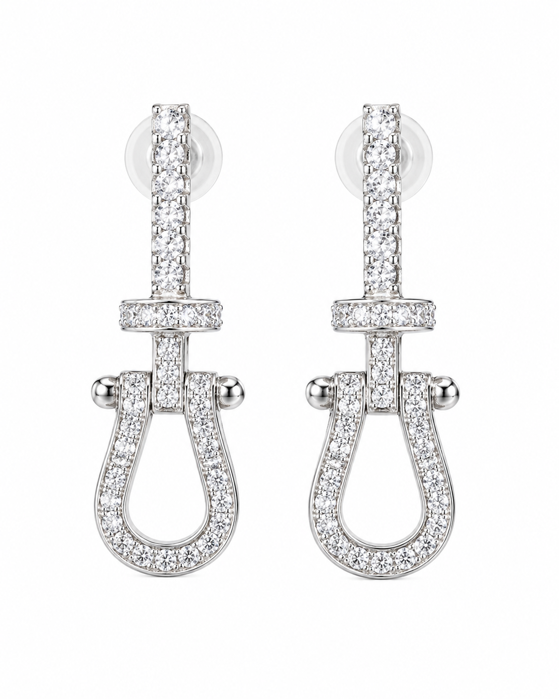 Crystal Loop Drop Earrings