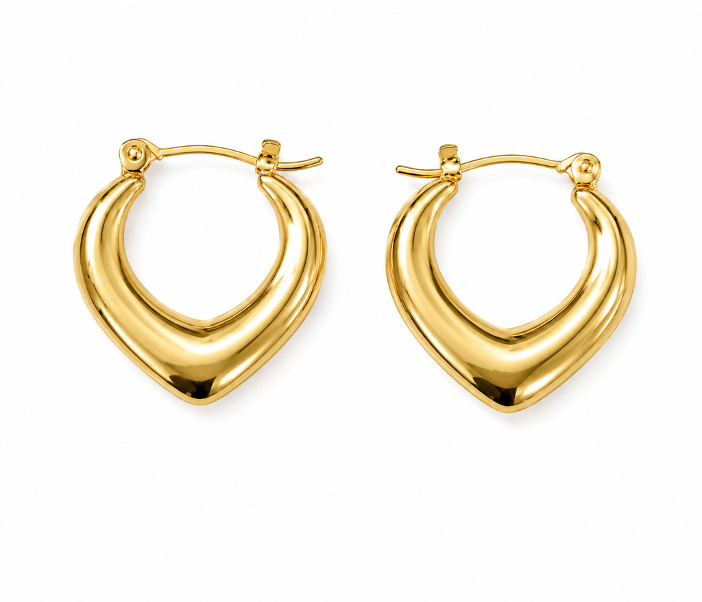 Luna Heart Hoop Earrings