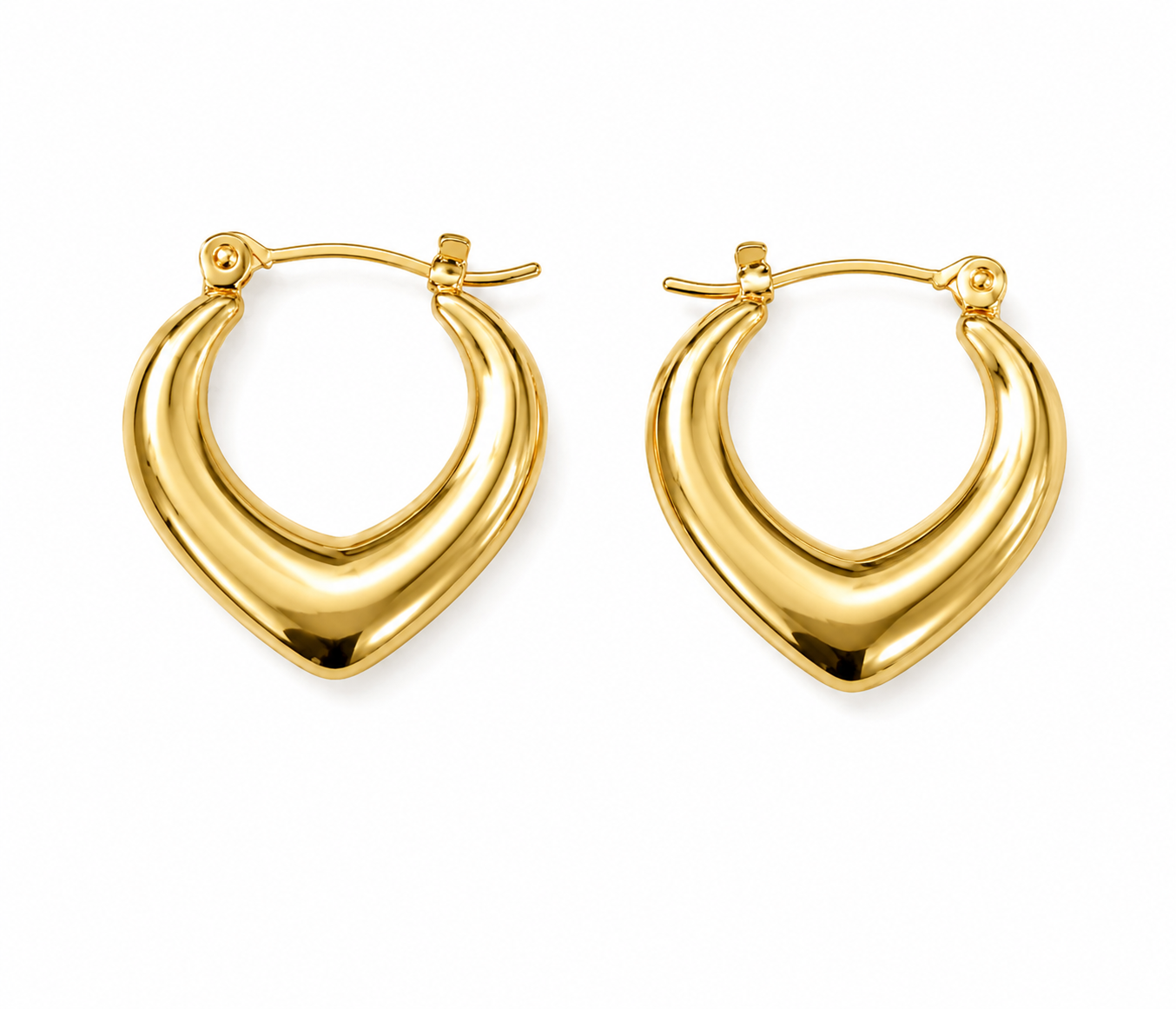 Luna Heart Hoop Earrings