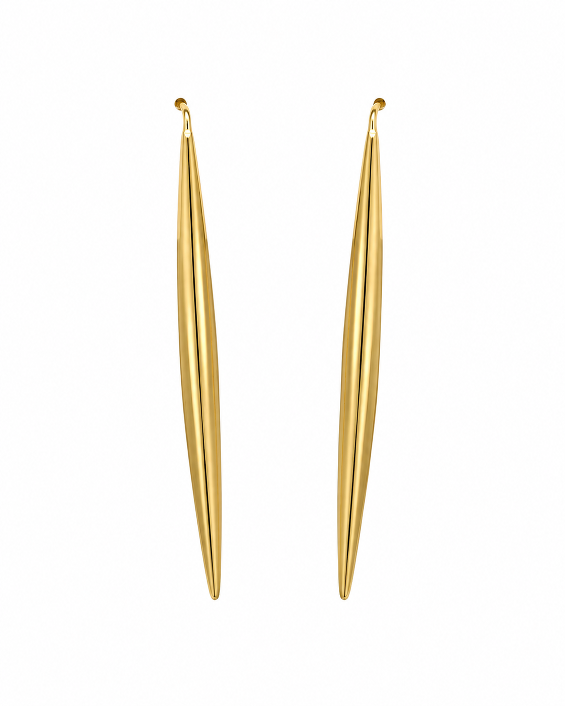 Sleek Gold Needle Earrings