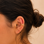 Sapphire Glow Ear Cuff