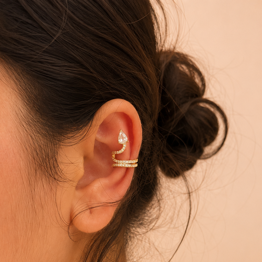 Luna Spiral Ear Cuff