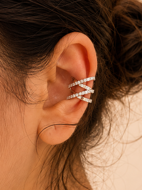 Infinity Cross Ear Cuff