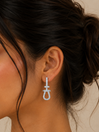 Crystal Loop Drop Earrings