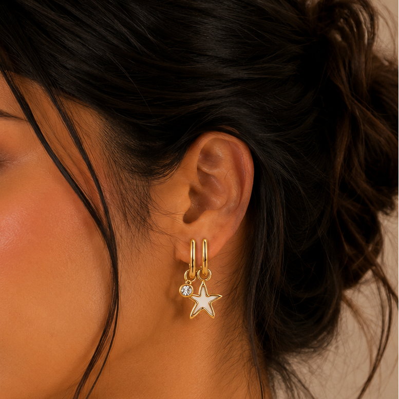 Starlight Charm Hoops