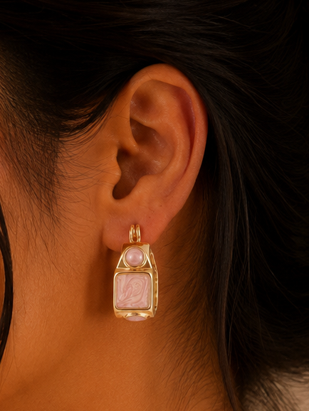 Pink Marbled Enamel