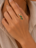 Emerald Cascade Ring