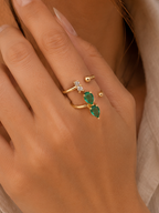 Emerald Cascade Ring