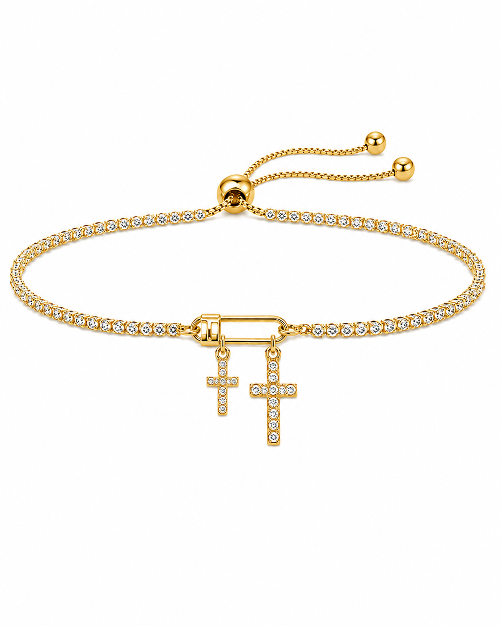 Radiant Cross Tennis Bracelet