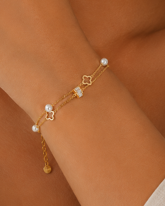 The Siena Layered Pearl Bracelet