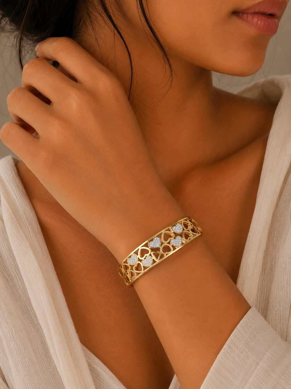 Heart Motif Cuff