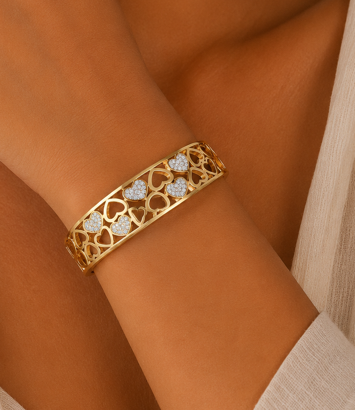 Heart Motif Cuff