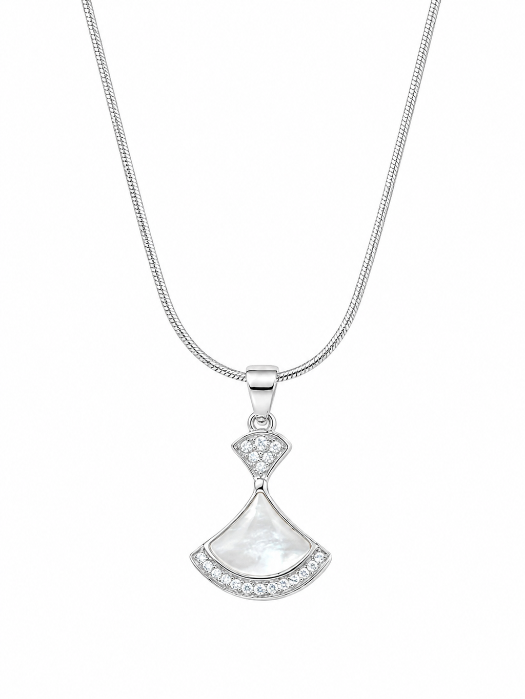 Celeste Pearl Fan Necklace