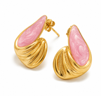Sculptural Azure Drop Studs
