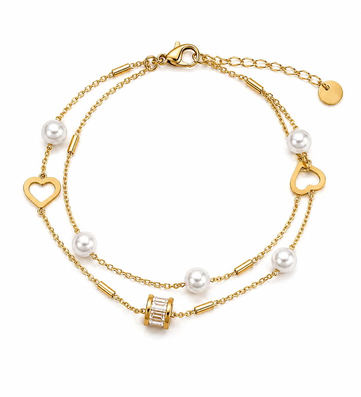 Elara Pearl Layered Bracelet